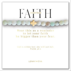 Faith Over Fear Cross Amazonite Bracelet Limited Edition