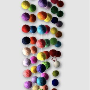 Felt Ball Hanging Curtains