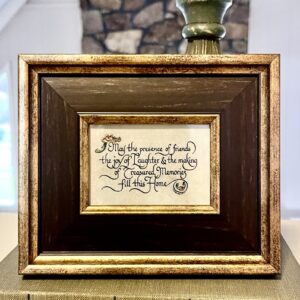"May the presence of friends... fill this home." framed Home Blessing
