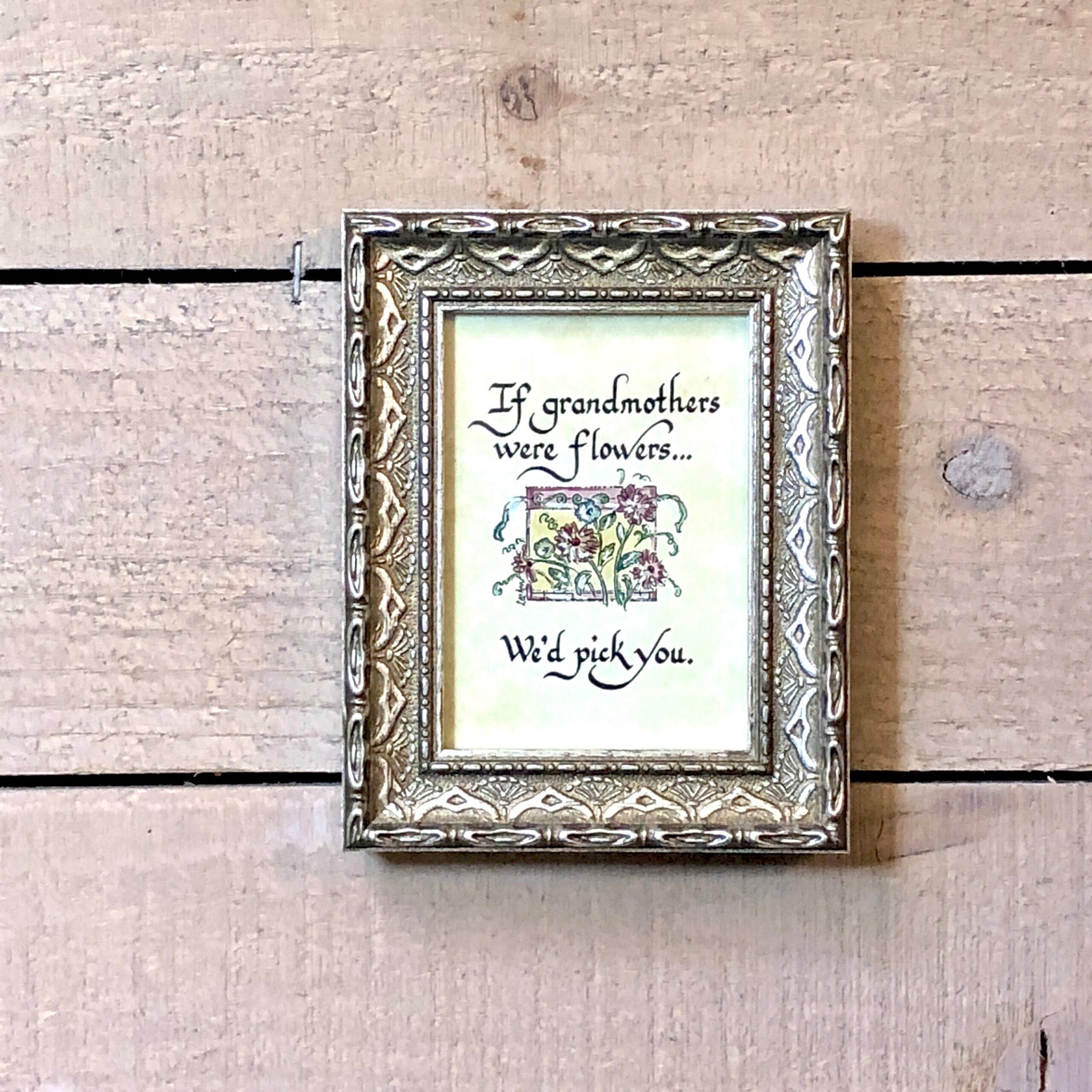 Framed Grandmother Calligraphy
