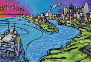 #101 Mississippi River Print David Lynch