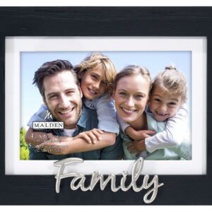 "Family" 4 x 6 Black Distressed Photo Frame