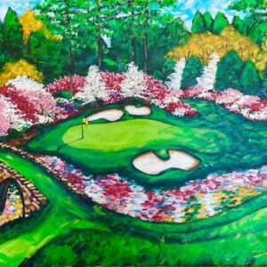 #92 Masters Augusta Golf Tournament Hole 12 Print David Lynch
