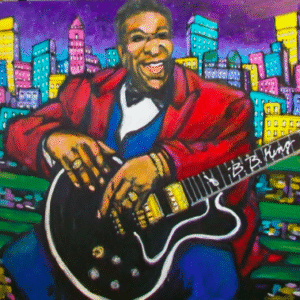 #113 BB King Print David Lynch